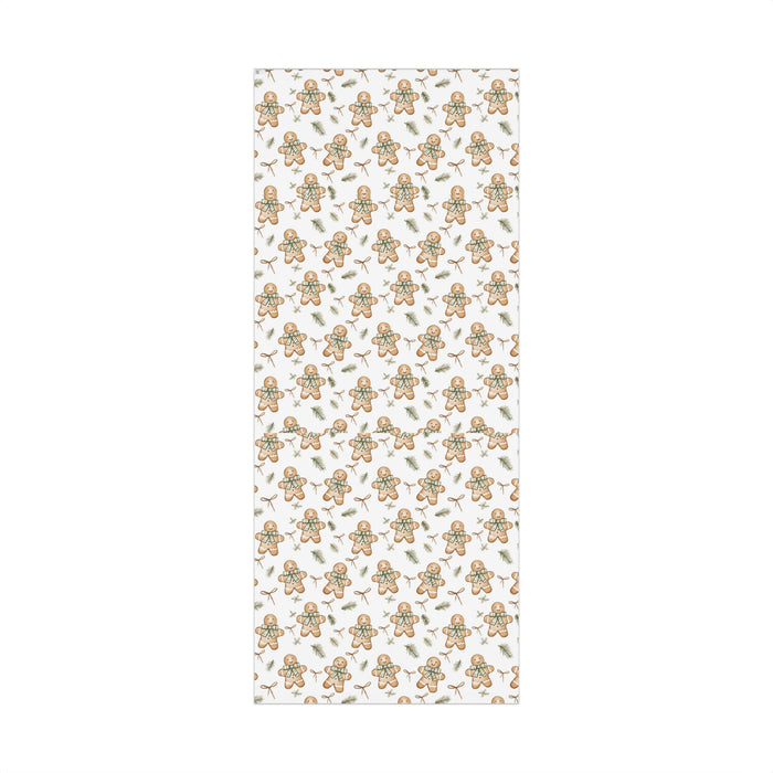 Ginger Breadmen Greenery Wrapping Paper Roll