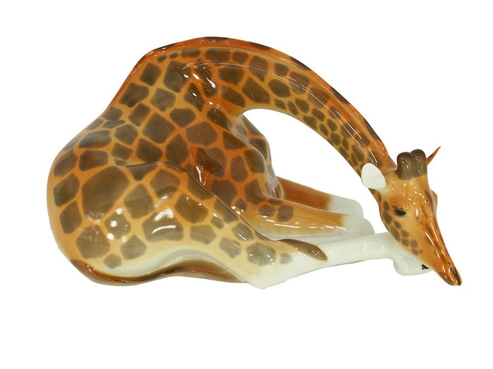 Giraffe Sitting Lomonosov Porcelain Collectible Figurine
