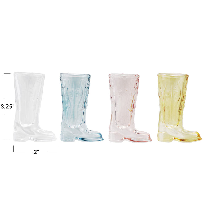 Glass Cowboy Boot Mini Vase/Shot Glass