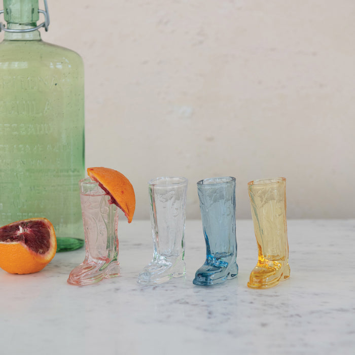 Glass Cowboy Boot Mini Vase/Shot Glass