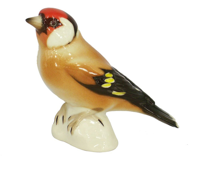 Goldfinch Bird Black-Headed Lomonosov Porcelain Collectible Figurine