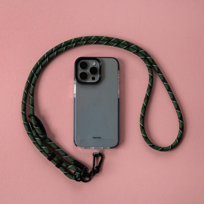 Green Black Crossbody Rope Lanyard Adjustable Phone Strap