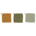 Green/Yellow Crocheted Pot Holder