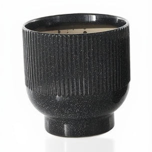 Grooved Black Planter, 3 Sizes