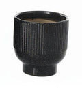 Grooved Black Planter, 3 Sizes