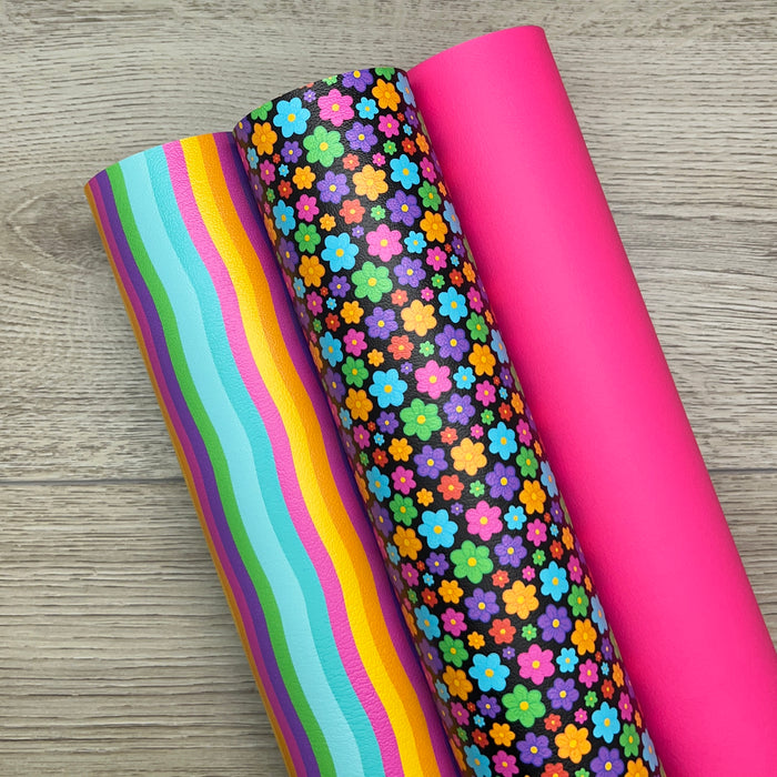 Groovy Neon Flowers Set