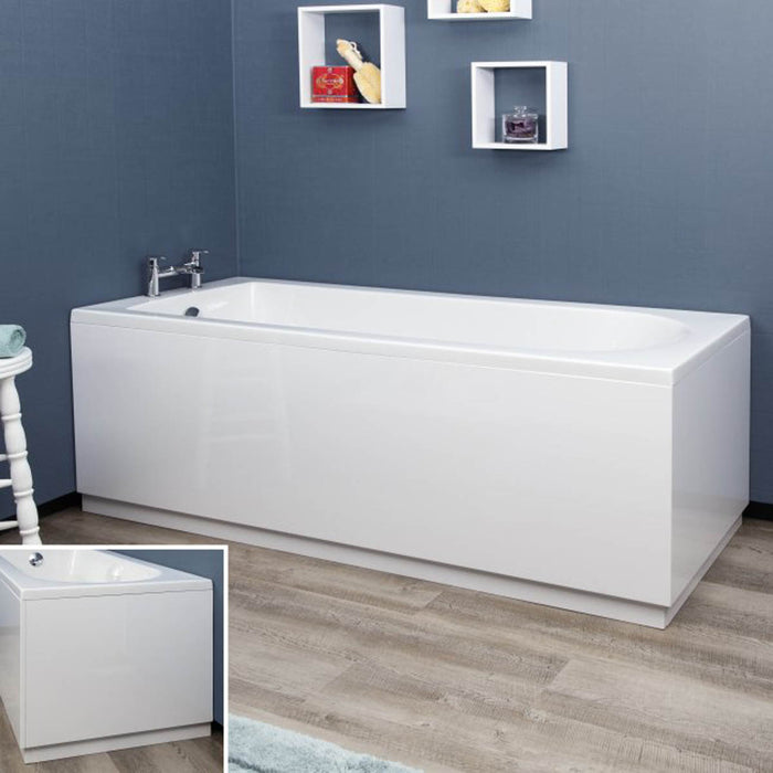 Halite 800mm End Bath Panel White Gloss