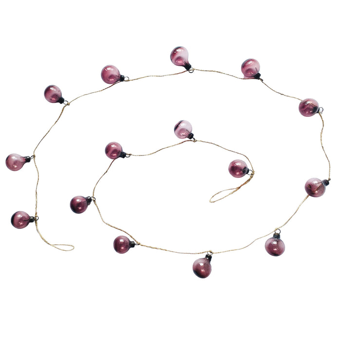Hand-Blown Glass Ball Garland