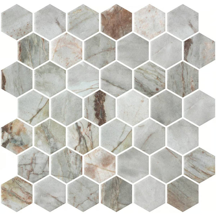 Hex Xl Beray Matte 28.6 x 28.4cm Mosaic Sheet