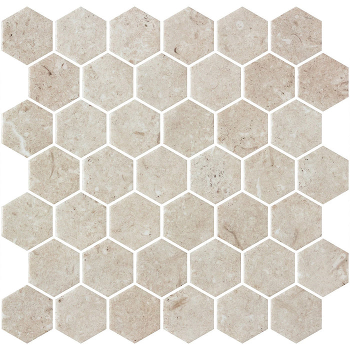 Hex Xl Normatech Sand Matte 28.6 x 28.4cm Mosaic Sheet