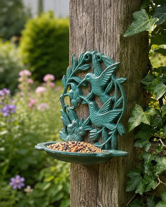Hummingbird Cast Iron Bird Feeder