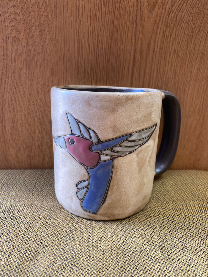 Hummingbird Mara Mug in lead free stoneware pottery 16 oz; 510M8