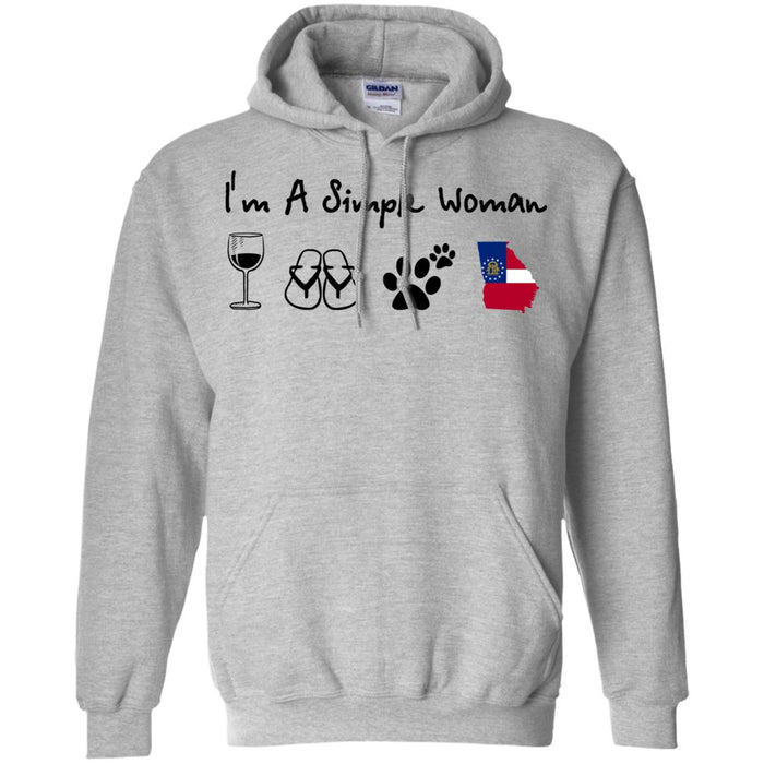 I Am A Simple Georgia Girl Hoodie - Hoodie Teezalo