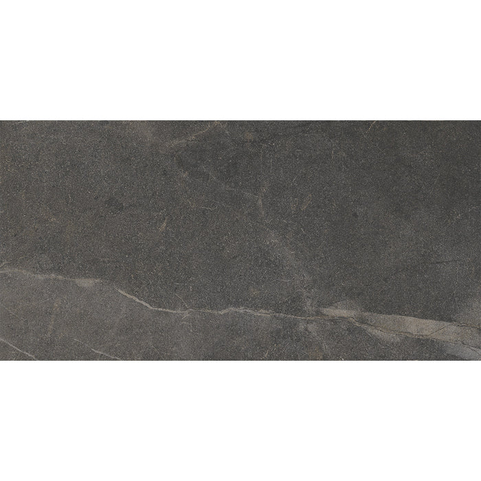 Iblei Black 60 x 120cm Matt Rectified Porcelain Tile - 1.44sqm perbox