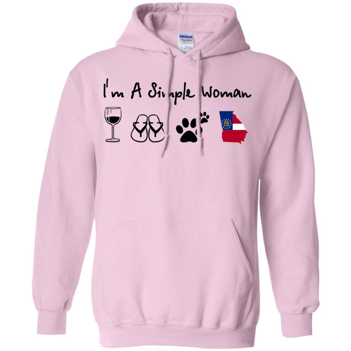I'm A Simple Georgia Woman Hoodie - Hoodie Teezalo