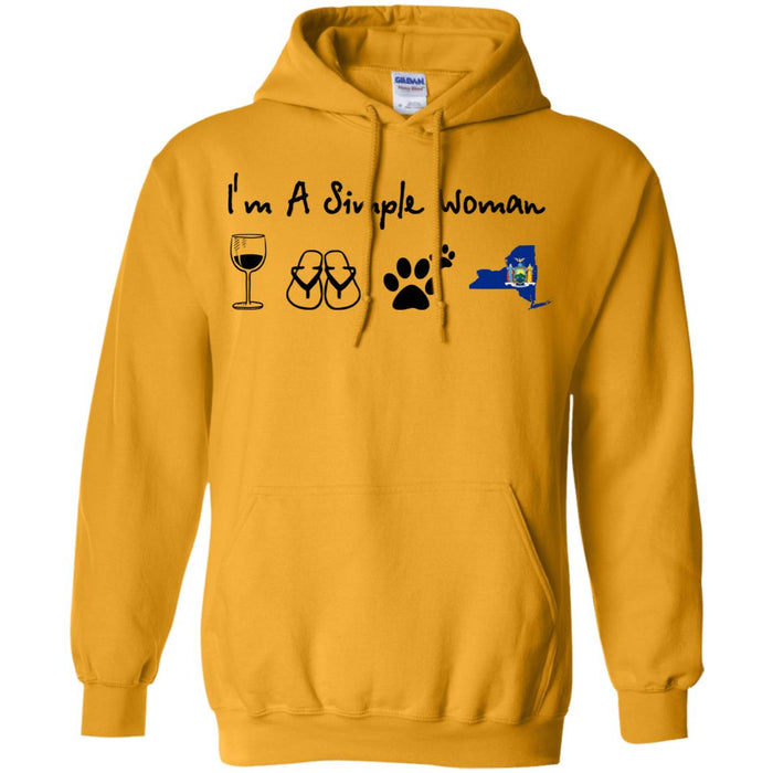I'm A Simple New York Woman Hoodie - Hoodie Teezalo