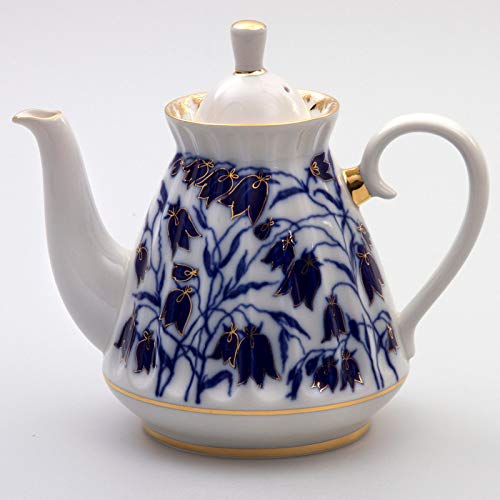 Imperial / Lomonosov Porcelain 'Bluebells' Tea Set 14 pc. for 6 persons