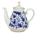 Imperial / Lomonosov Porcelain Brewing Teapot 'Bluebells' by Imperial Porcelain Factory