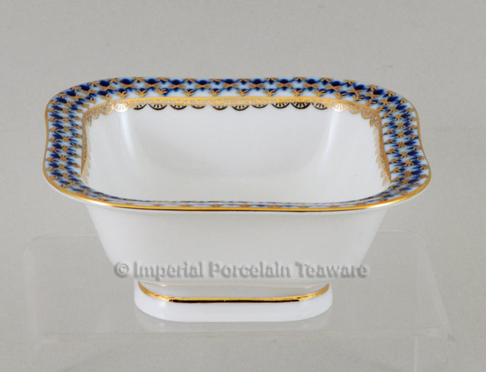Imperial / Lomonosov Porcelain Cobalt Net 4.5" Salad/Nut dish