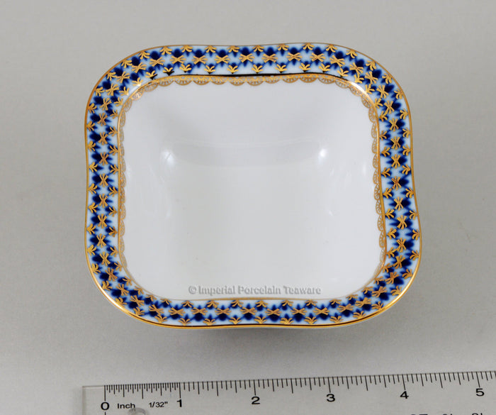 Imperial / Lomonosov Porcelain Cobalt Net 4.5" Salad/Nut dish