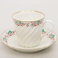 Imperial / Lomonosov Porcelain Coffee Cup w/ Saucer 'Spring'