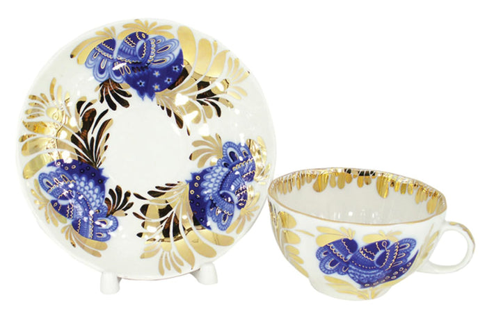 Imperial Lomonosov Porcelain Cup and Saucer Set Collection