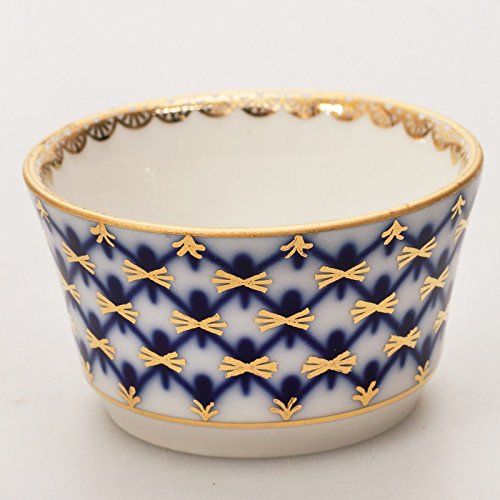 Imperial / Lomonosov Porcelain Spice Jar Set 'Cobalt Net'
