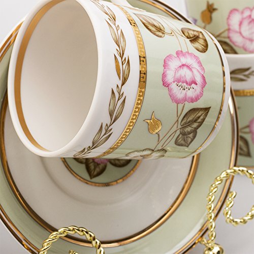 Imperial/Lomonosov Porcelain 20-Piece Tea Set for 6 Persons"Jade Backdrop"