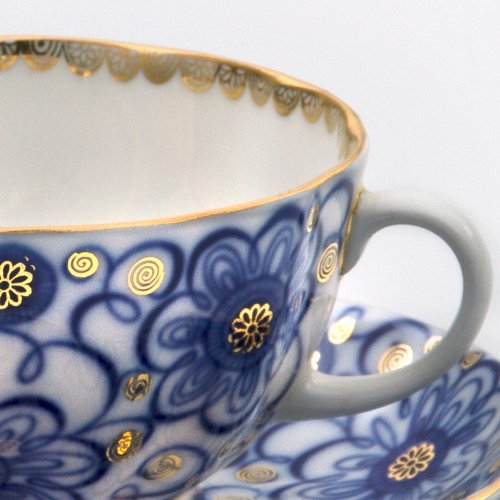 Imperial/Lomonosov Porcelain 'Bindweed' Tea Set 20 pc. for 6 persons