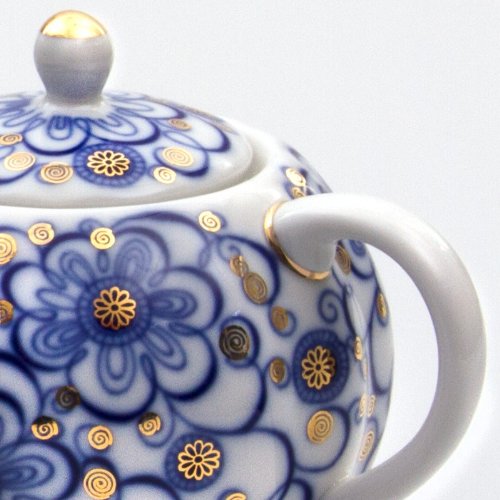 Imperial/Lomonosov Porcelain 'Bindweed' Tea Set 20 pc. for 6 persons