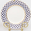 Imperial/Lomonosov Porcelain Cobalt Net Dessert Plate 6-inch