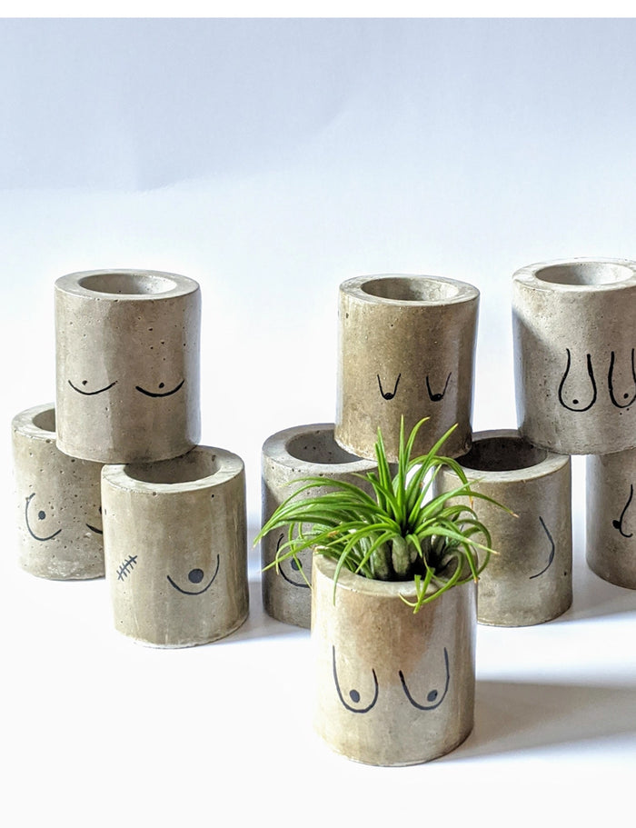 Itty Bitty Boob Concrete Planter