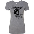 Just A Michigan Girl In An Arizona World T-Shirt - T-shirt Teezalo