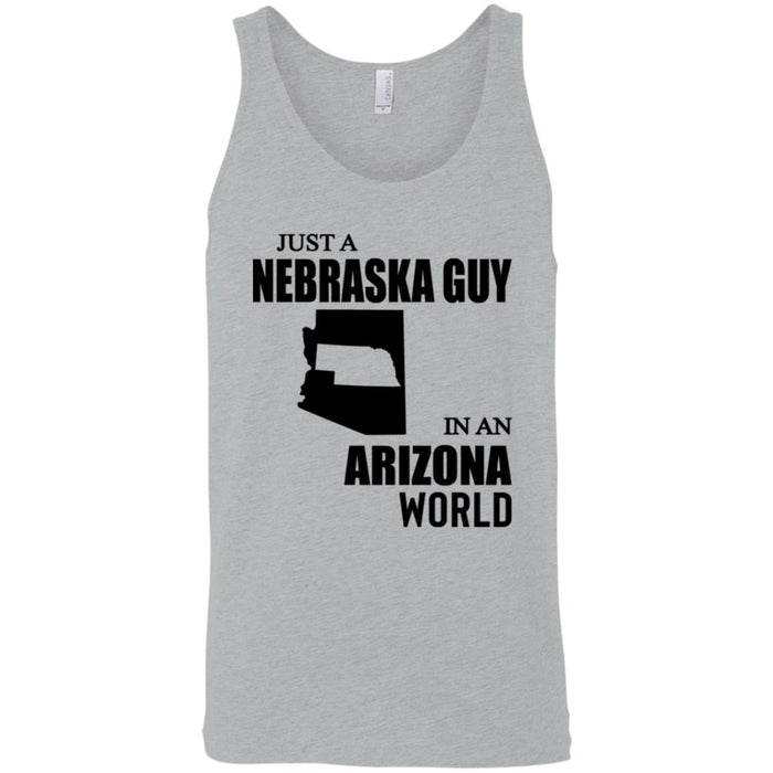 Just A Nebraska Guy In An Arizona World T-shirt - T-shirt Teezalo
