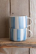Kindred Medium Mug - Set of 2 Cornflower Stripes - 3 Colours