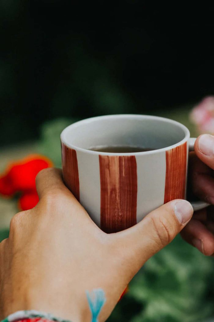 Kindred Medium Mug - Set of 2 Cornflower Stripes - 3 Colours