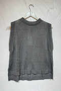 Knits by Blue - Lula Sleeveless Linen Vest in Smoke
