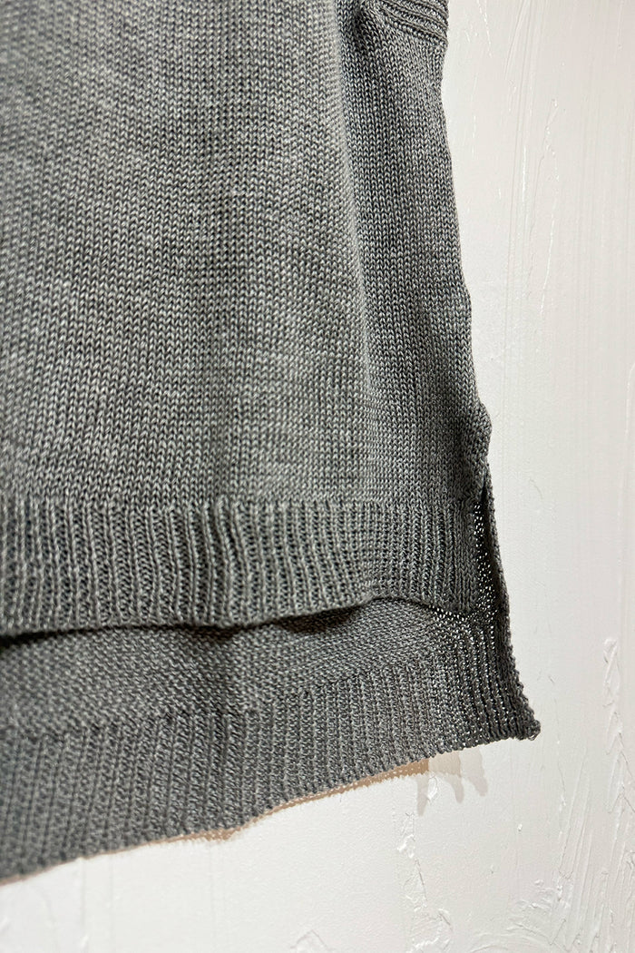 Knits by Blue - Lula Sleeveless Linen Vest in Smoke