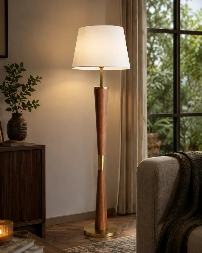 Kona Wood Grain Floor Lamp