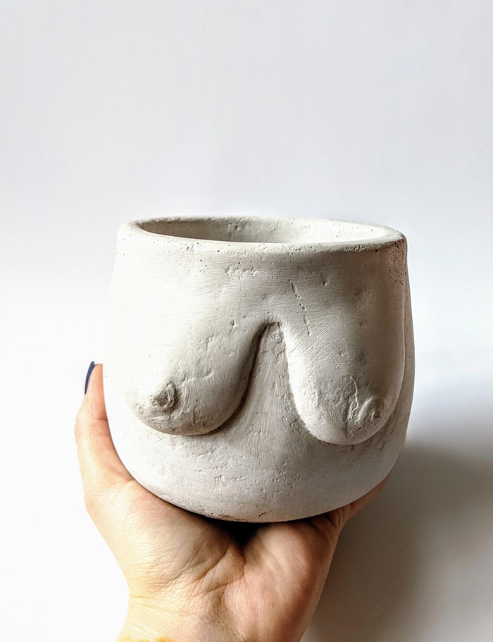 Large Boob Concrete Planter