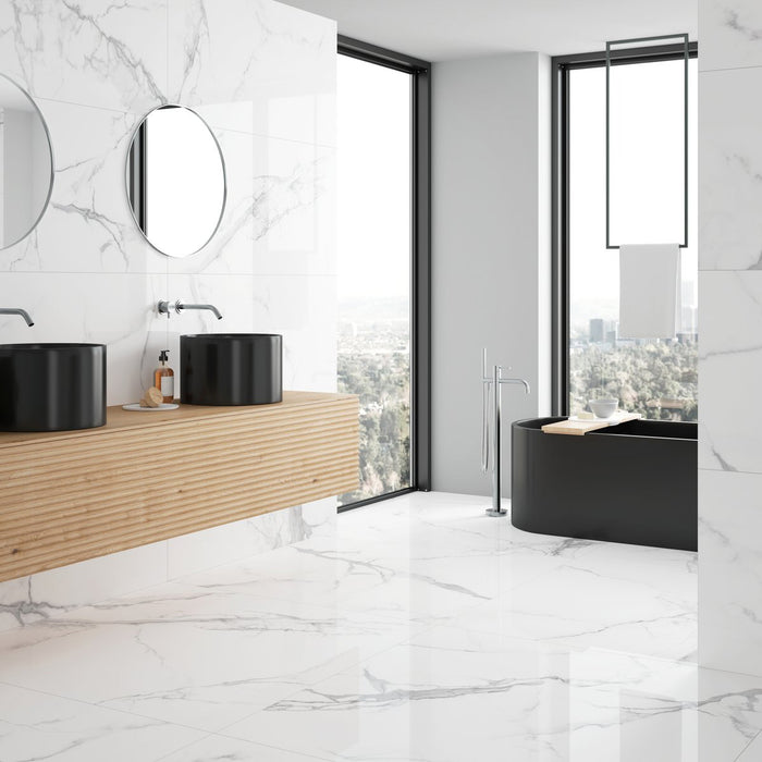 Le Blanc Silk 60 x 60cm Rectified Porcelain Tile - 1.07sqm perbox