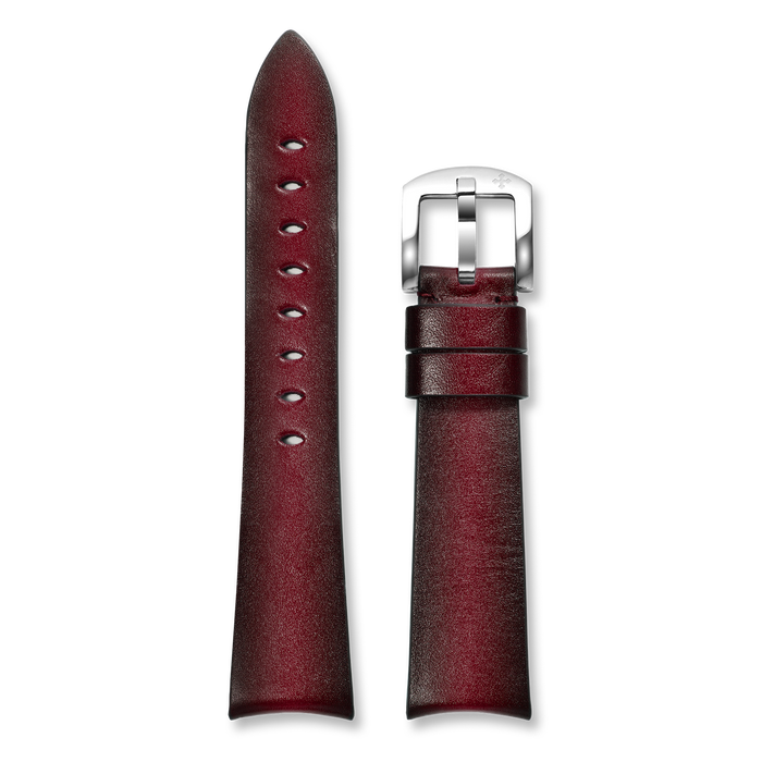 Leather Strap 20mm - Fumè Red