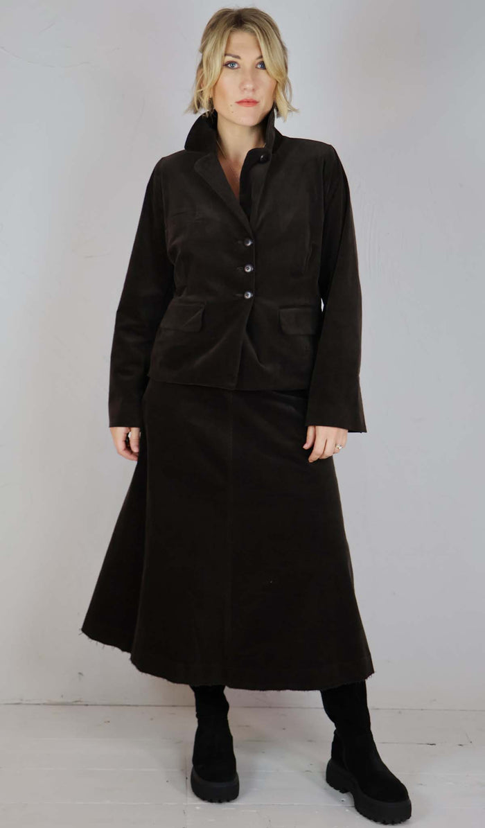 Les Filles Chocolate Velvet Jacket - V496