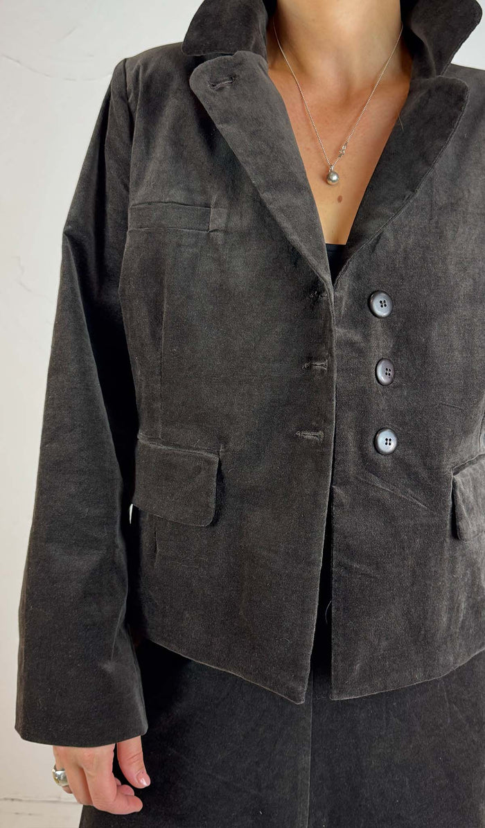 Les Filles Chocolate Velvet Jacket - V496