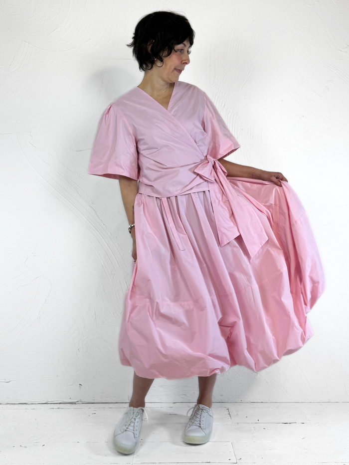 Les Filles d'Ailleurs Pink Taffeta Top