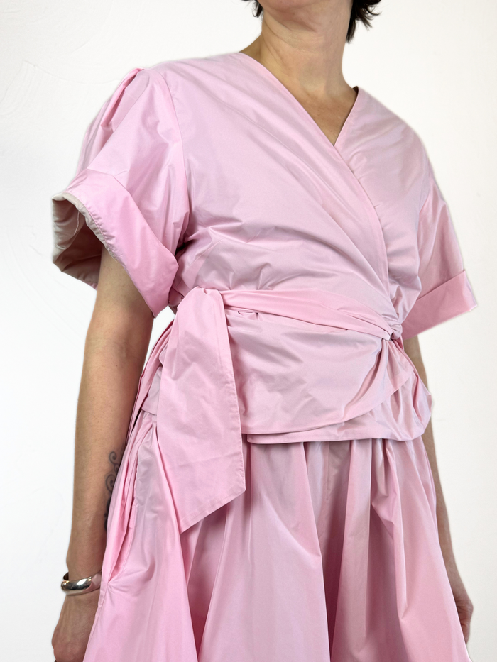 Les Filles d'Ailleurs Pink Taffeta Top