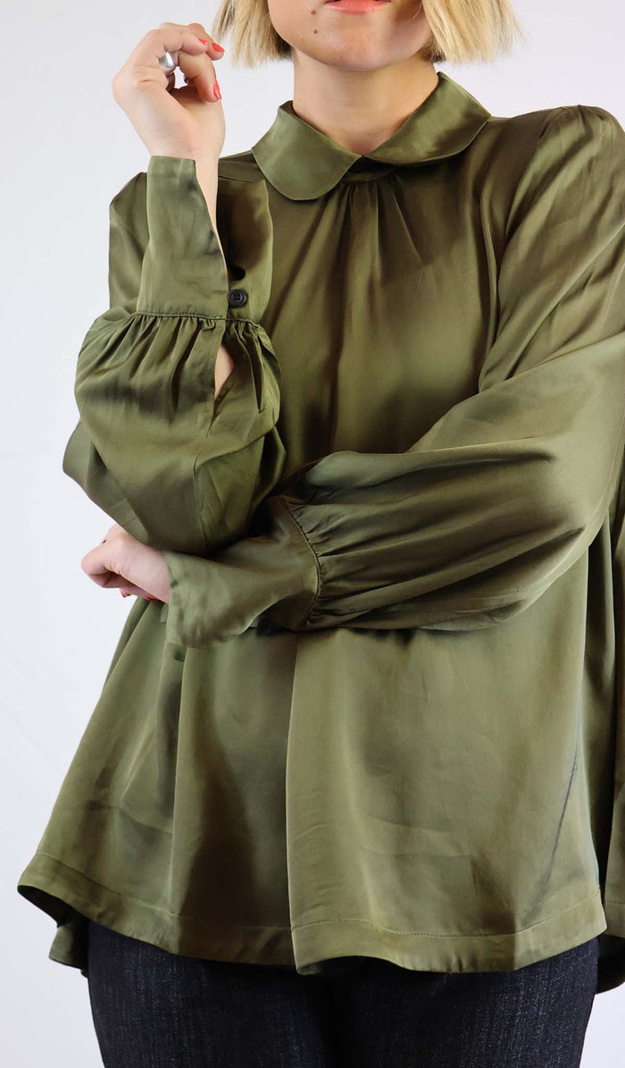Les Filles D'Ailleurs Satin Blouse - 2 Colours - 845