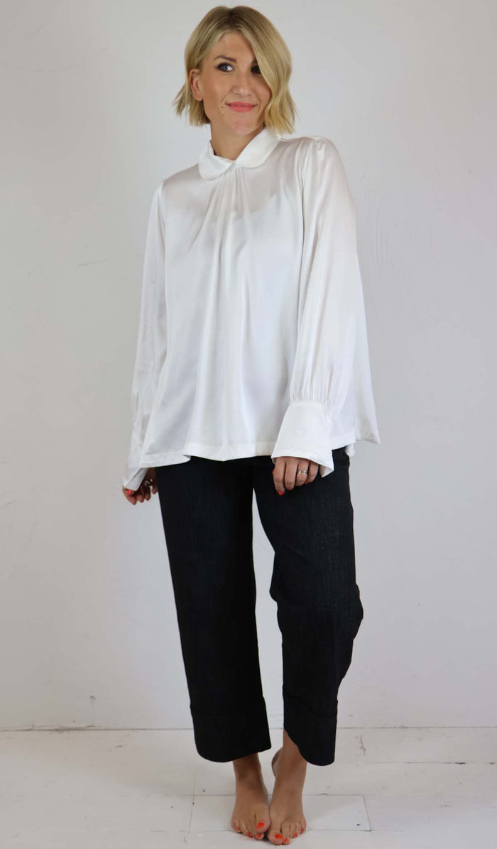 Les Filles D'Ailleurs Satin Blouse - 2 Colours - 845