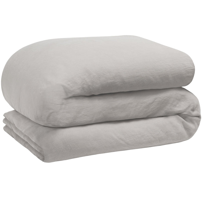 Linen duvet cover in grey packshot. Scooms