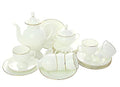 Lomonosov Bone China Porcelain Espresso Coffee Set for 6 White Golden Ribbon 20 pc